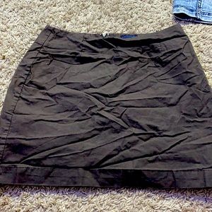 Brown tight short skirt